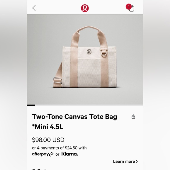 lululemon athletica Handbags - Two-tone canvas tow bag